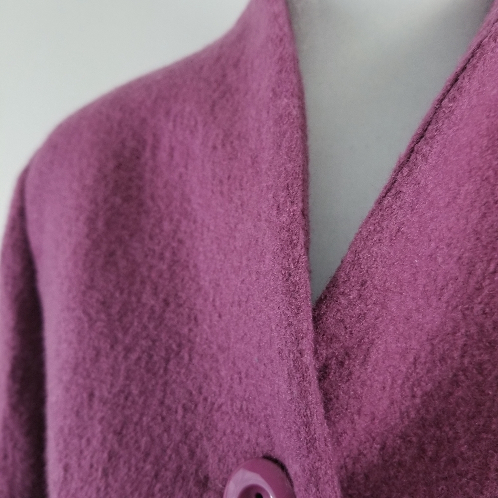 Orvis Raspberry Button Up Wool Blazer Size Xs - image 6